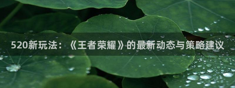 长征娱乐注册服务条款：520新玩法：《王者荣耀》的最新动态与